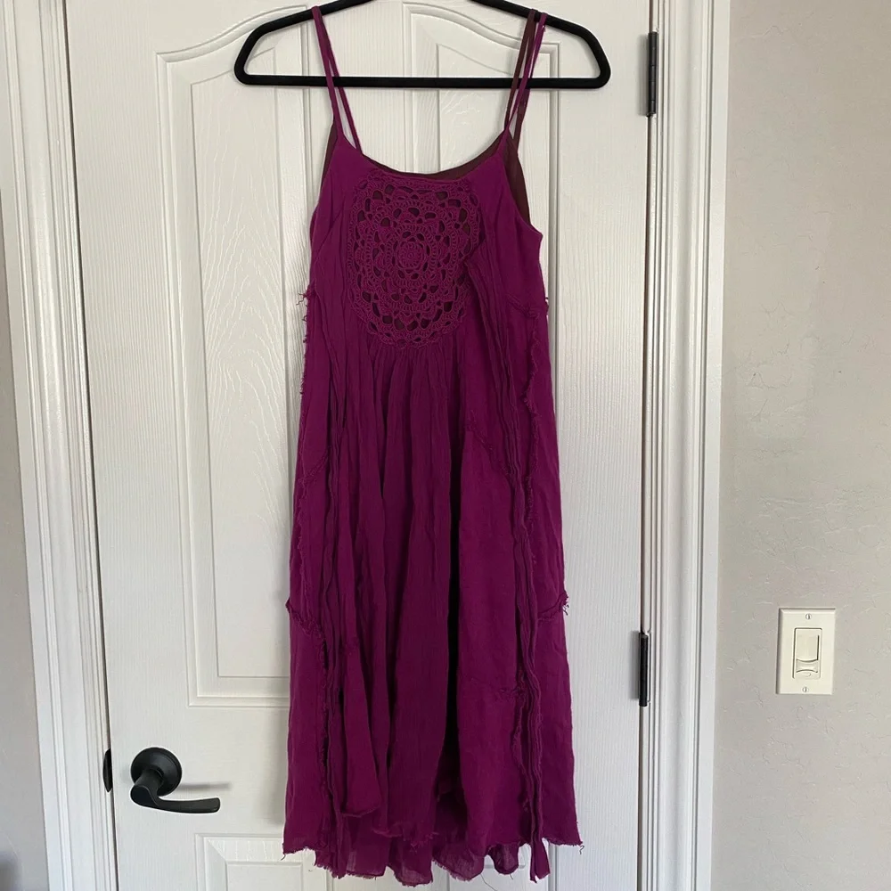 Gabriella Montez High School Musical Vintage Free People Burgundy Dress - Picture 2 of 4